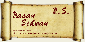Mašan Šikman vizit kartica
